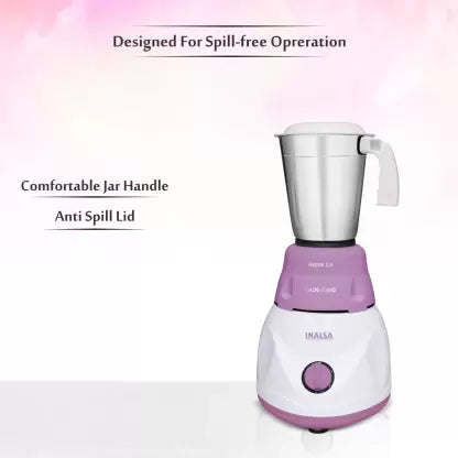 Inalsa Astra LX 600 W Mixer Grinder (3 Jars, White & Purple) Inalsa Astra LX 600 W Mixer Grinder (3 Jars, White & Purple)